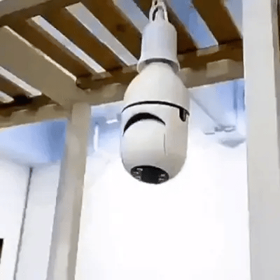 كاميرا أمان بانورامية لاسلكية 360 درجة بتقنية الواي فاي - كاميرا مراقبة لاسلكية عالية الدقة 1080 بكسل مع رؤية ليلية وصوت ثنائي الاتجاه